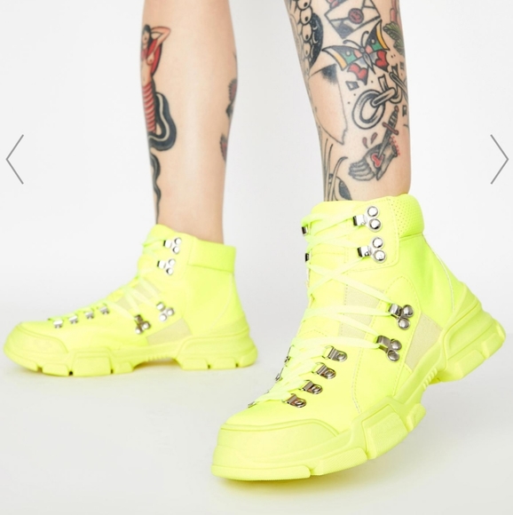 Chase + Chloe Shoes - Chase + Chloe Neon High Top Boots NIB